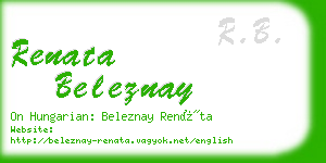 renata beleznay business card